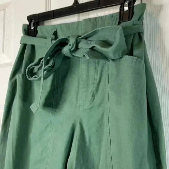 A New Day Womens High-Rise Tapered Ankle Tie-Front Pants Olive Green Size 6 - Picture 7 of 15